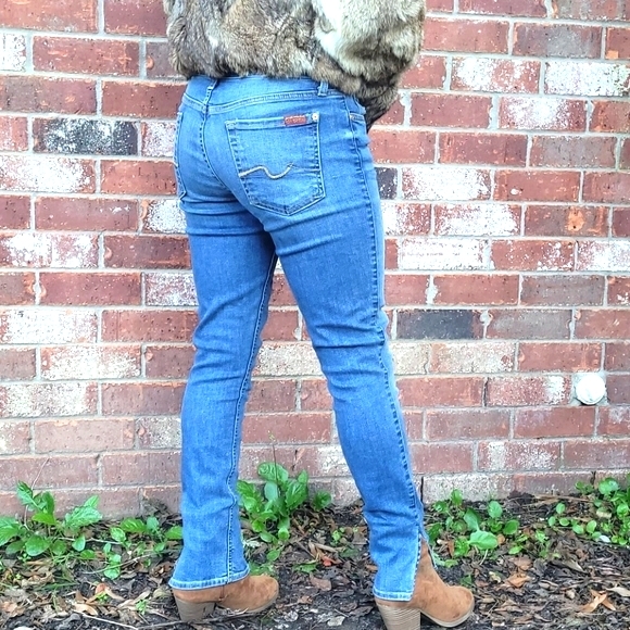 7 FAM The Ankle Split Hem Skinny Jeans - Picture 14 of 15